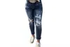 Judy Blue Mid-rise Destroyed Boyfriend Jeans In Blue In Blue