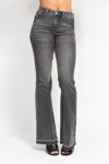 Judy Blue Mid Rise Tummy Control Flare Jean In Gray In Grey