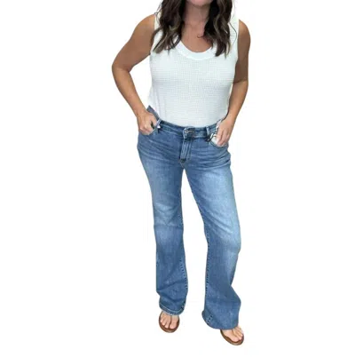 Judy Blue Mid Rise Vintage Bootcut Jeans In Medium Wash In Blue