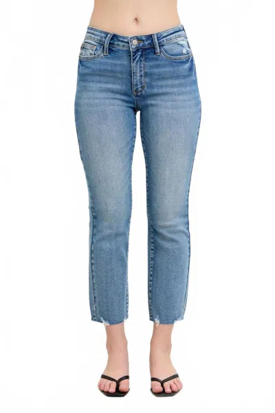 Judy Blue Mid Rise Vintage Kick Flare Jeans In Blue