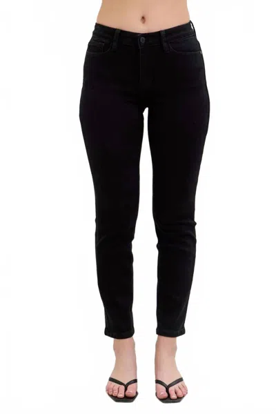 Judy Blue Mid-rise Slim Fit Jeans In Black