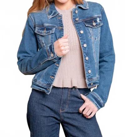 Judy Blue Modern Mama Cropped Jacket In Blue