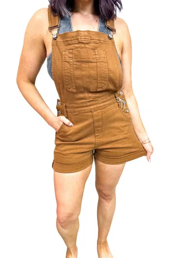 Judy Blue Moments Overalls In Mocha In Brown