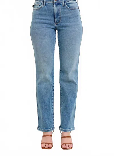 Judy Blue Monroe High Rise Straight Leg Jean In Medium Blue