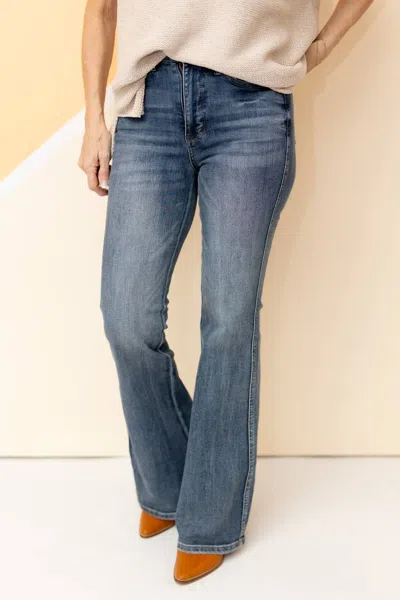 Judy Blue No Comparison Flare Jean In Medium Wash In Blue