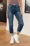 Judy Blue Non Distressed Boyfriend Jeans In Medium Wash