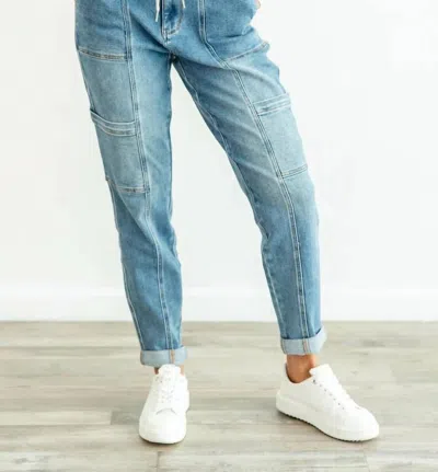 Judy Blue Off Duty Cargo Pants In Blue