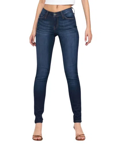 Judy Blue Piper Mid Rise Skinny Jeans In Dark Denim In Blue