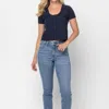JUDY BLUE PLUS SIZE HIGH WAIST JEAN WITH FRAY