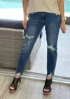 Judy Blue Queen Of Hearts Boyfriend Jeans In Blue In Blue