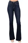 Judy Blue Raw Hem Tall Flare Jeans In Blue In Blue