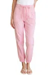 Judy Blue High Waist Garmet Dyed Jogger Pants In Light Pink In Pink