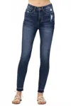 Judy Blue Release Hem Tummy Control Skinny Jeans In Blue In Blue