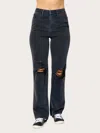 Judy Blue Lucas Straight Leg Jeans In Black In Black