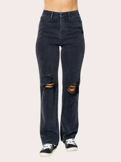 Judy Blue Rigid Magic 90's Straight Leg Jean In Black