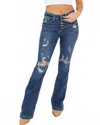 Judy Blue Rocking The Button Fly Skinny In Medium Wash In Blue