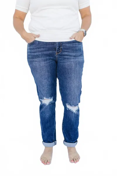 Judy Blue Rockland Beach Jeans In Medium Wash In Blue