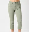 Judy Blue Sensational Cropped Jeans In Sage