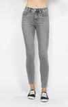 Judy Blue Tummy Control Shield Pockets Skinny Jeans In Gray In Grey
