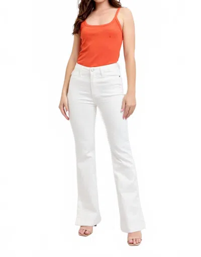 Judy Blue Side Slit Slim Bootcut Jeans In White