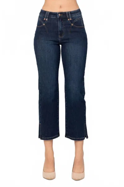 Judy Blue Side Slits Cropped Jeans In  In Multi