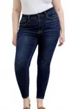 Judy Blue Skinny Jeans With Handsanding In Blue In Blue