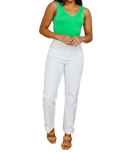 Judy Blue Straight Leg Jeans In White