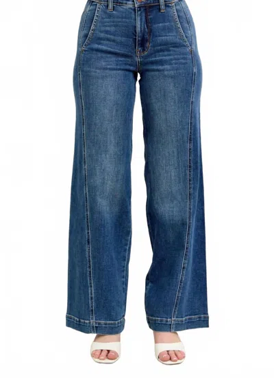Judy Blue Sullivan High Waist Wide Leg Trouser In Blue