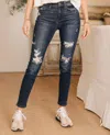 Judy Blue Mid Rise Button Fly Flare Jeans In Medium Wash In Blue