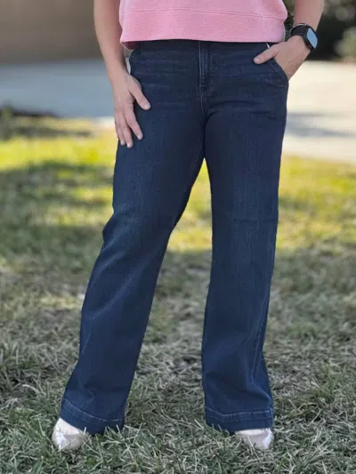 Judy Blue The Beka Trouser Jean In Dark Wash In Blue
