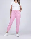 Judy Blue High Waist Garmet Dyed Jogger Pants In Light Pink In Pink