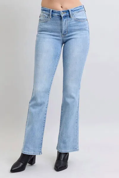 Judy Blue Thermal Bootcut Jean In Light Wash In Blue