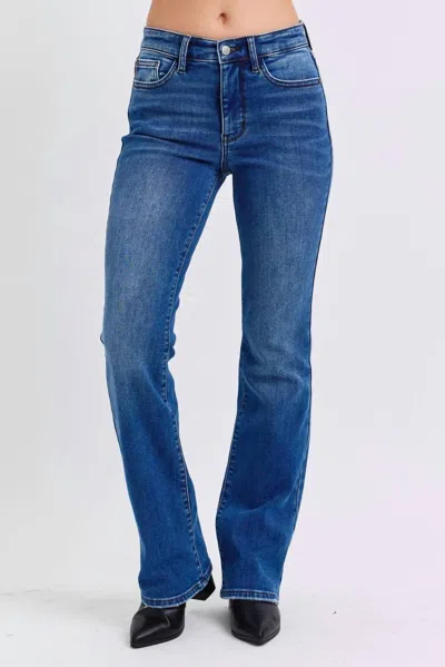 Judy Blue Thermal Bootcut Jeans In Blue