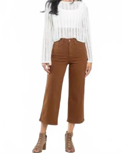 Judy Blue Tummy Control Cropped Jeans In Camel In Brown