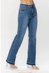 Judy Blue Tummy Control High Waist Slim Boot Cut Jeans In Blue In Blue