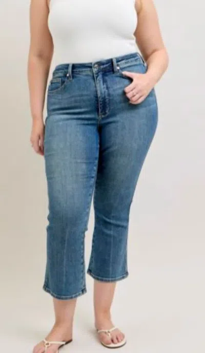 Judy Blue Tummy Control Kick Flare Jeans In Blue