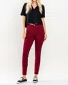 Judy Blue Tummy Control Skinny Jeans In Scarlet In Red