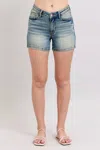 Judy Blue High Waist V Front Vintage Denim Short In Blue In Blue