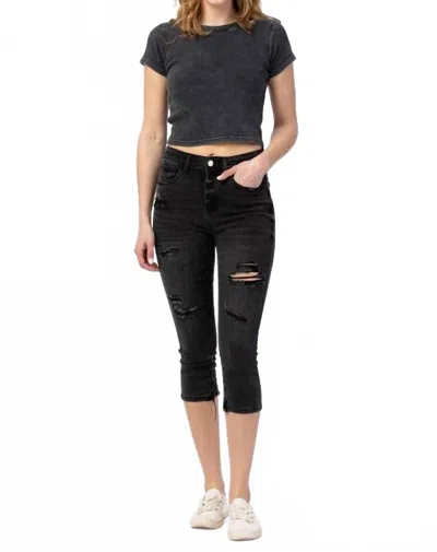 Judy Blue Vintage Capri Pants In Black