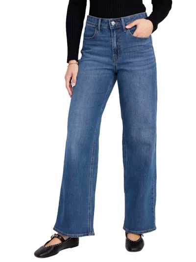 Judy Blue Wash Crop Wide Leg Jeans In New Moon In Blue