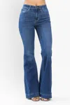 Judy Blue Wide Hem Flare Jeans In Medium Wash In Blue