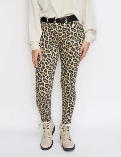 Judy Blue Wild Thing Skinnies In Tan Leopard In Multi