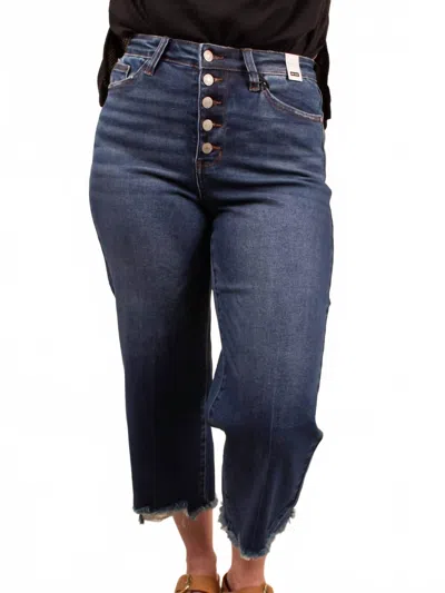Judy Blue Women's Button Fly Destroy Jeans In Blue
