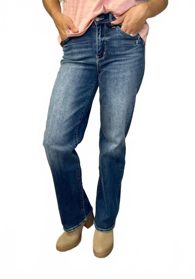 Judy Blue Women's High Rise 90s Straight Leg Jean In Denim In Multi