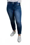 Judy Blue High Waist Shield Back Pocket Slim Fit Jeans In Medium Wash In Blue