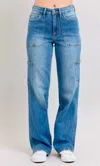 Judy Blue Women's High Waist 90s Straight Denim In Blue In Blue
