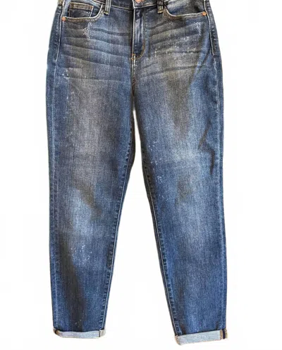 Judy Blue Women's High Waist Bleach Splash Boyfriend Jeans In Blue
