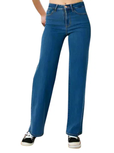Judy Blue High Waisted Vintage Wide Leg Jeans In Blue