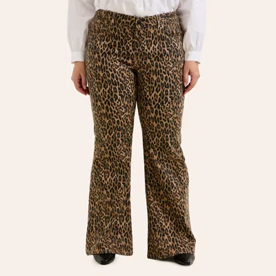 Judy Blue Women's Jaqueline Leopard Print Flare Jeans In Multi