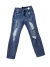 Judy Blue Women's Large Holes Destroyed Relax Fit Jeans In Blue In Blue